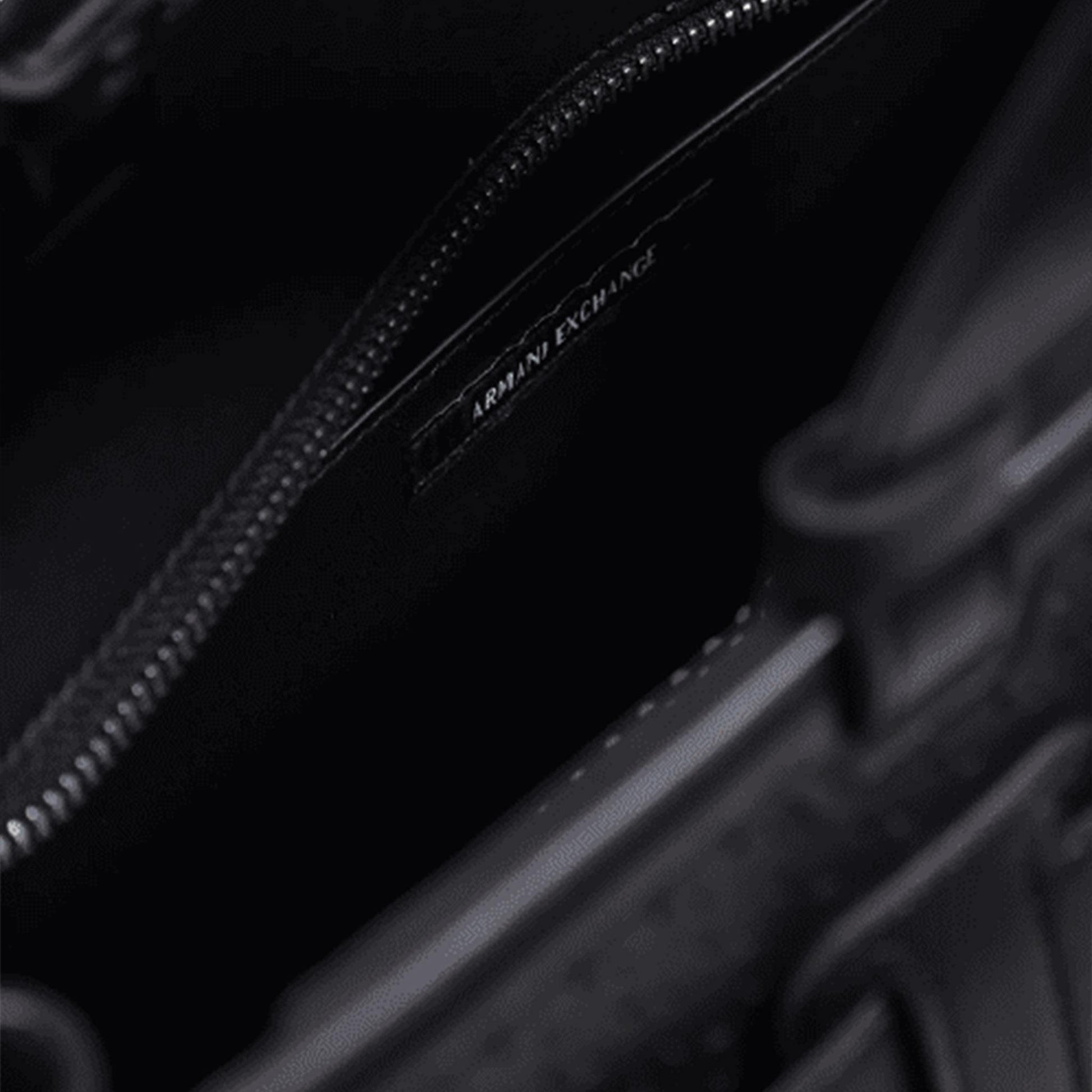 ARMANI EXCHANGE Borsa shopping grande traforata BLACK 