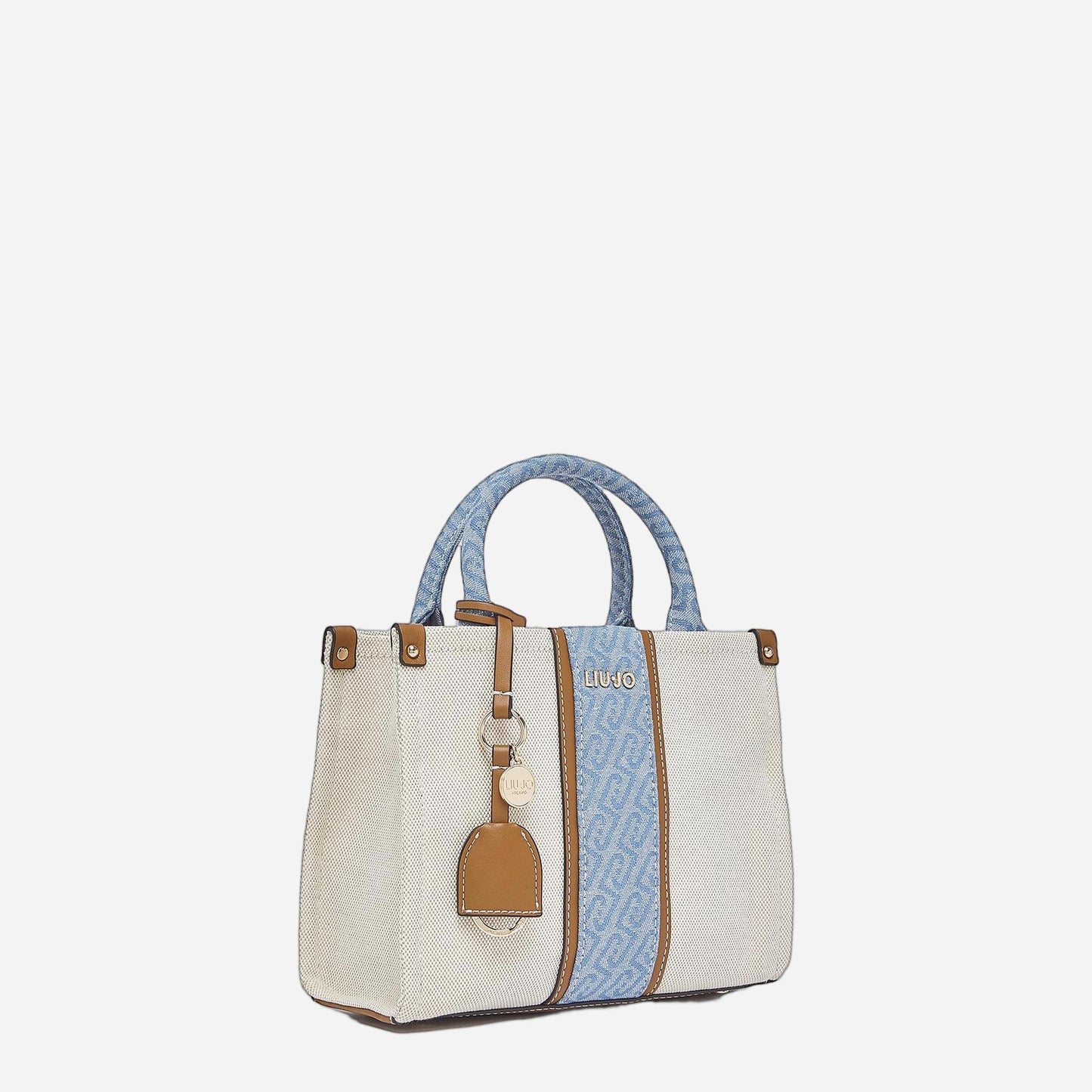 LIU JO Borsa piccola jacquard Neutro/denim 