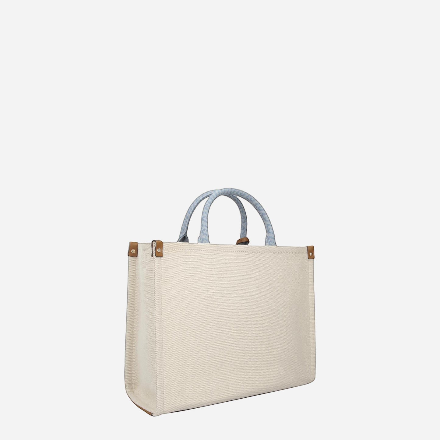 LIU JO Borsa jacquard media Neutro/denim 