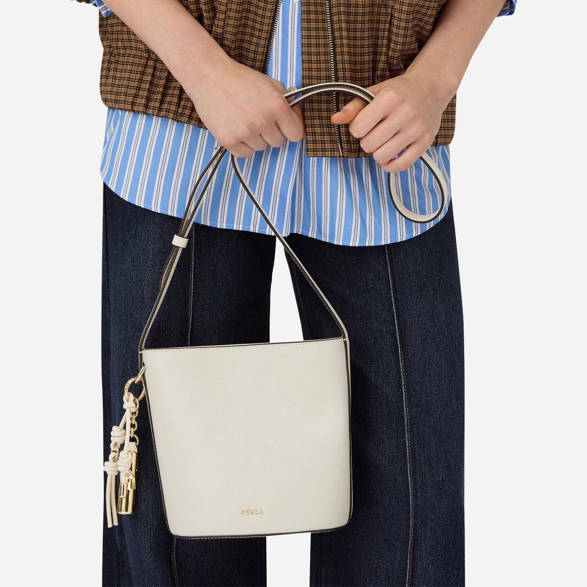 FURLA Furla Roxie Borsa A Secchiello Panna 