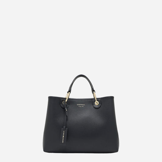 Emporio Armani SHOPPING BAG NERO/SILVER 