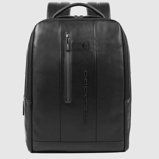 PIQUADRO Zaino uomo porta PC e porta iPad® in pelle Nero 