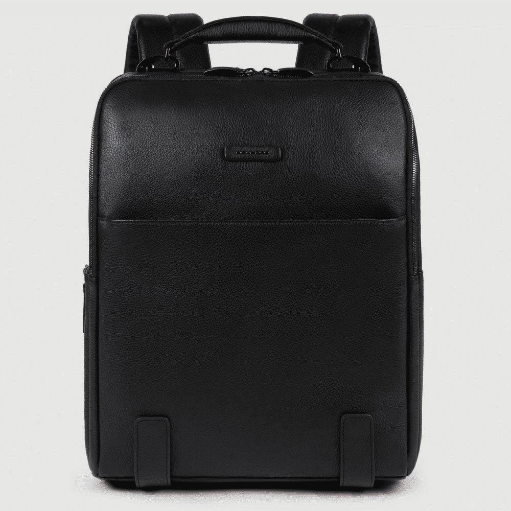 PIQUADRO Zaino uomo porta PC e porta iPad® in pelle Nero 