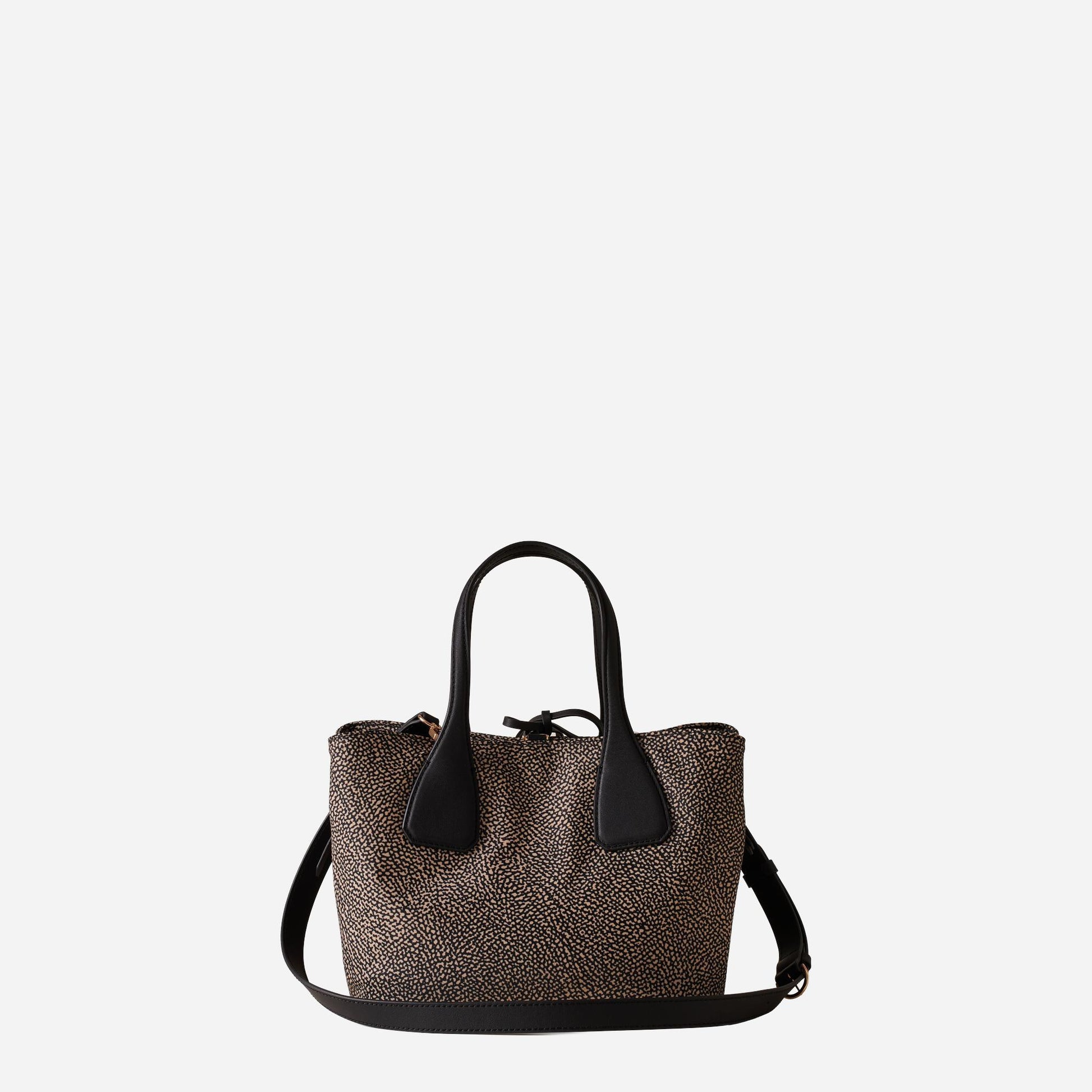 borbonese BORSA BAULETTO M. C/T OP NATURALE/NERO 