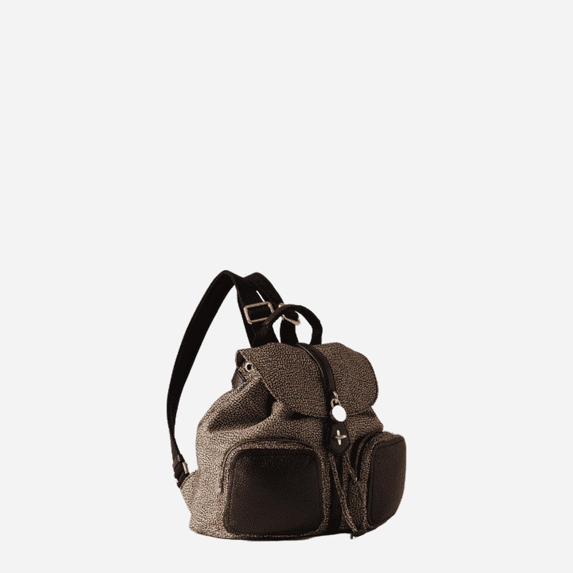 borbonese GEMINI ZAINO MEDIUM OP NATURALE/NERO 