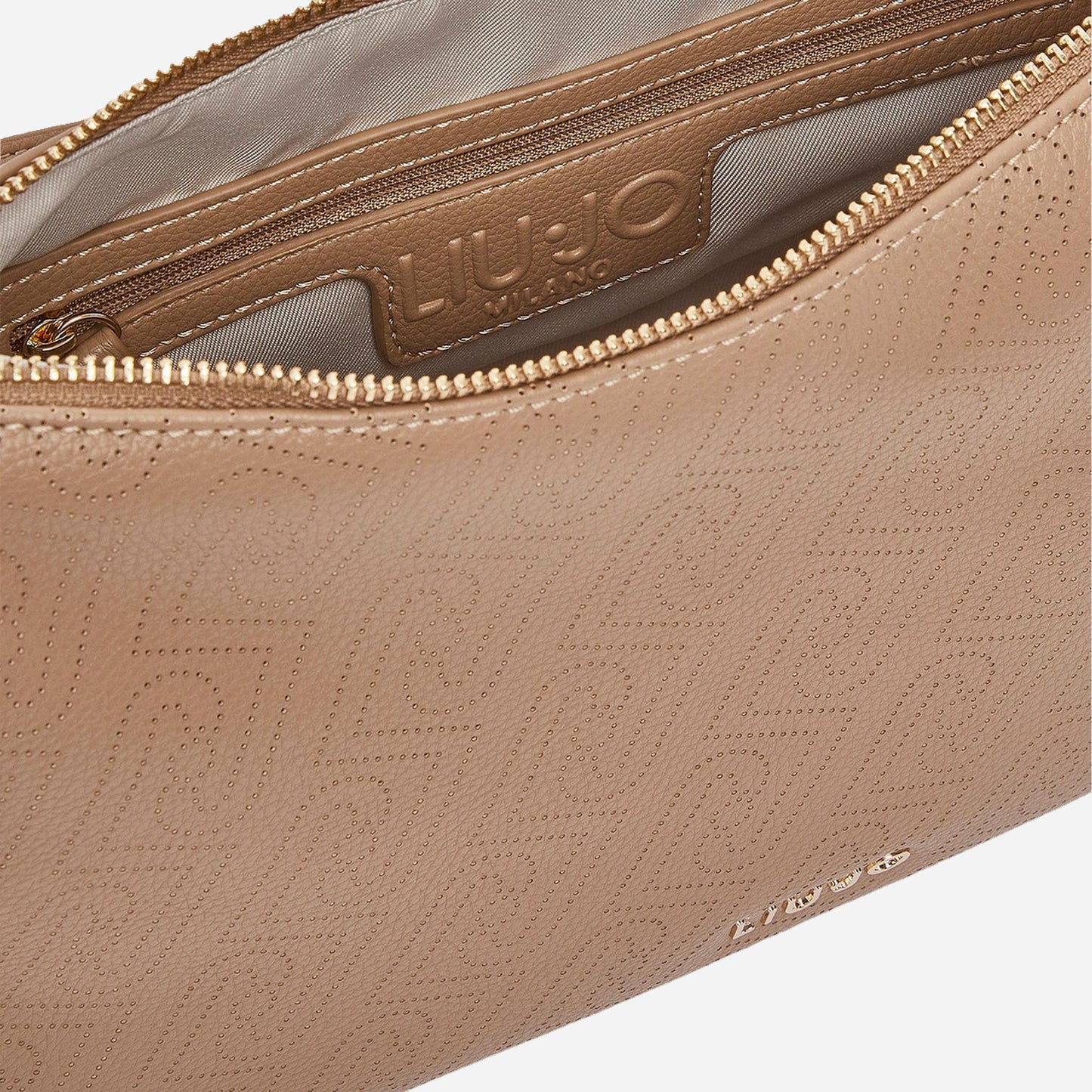 LIU JO Borsa a spalla media jacquard Cammello 