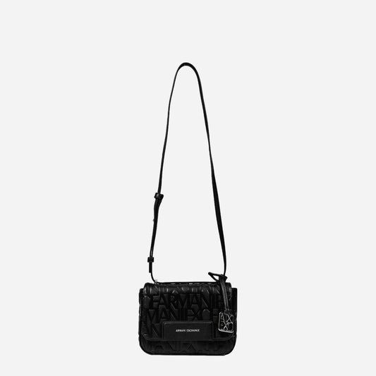 ARMANI EXCHANGE Borsa tracollina piccola in ecopelle BLACK 