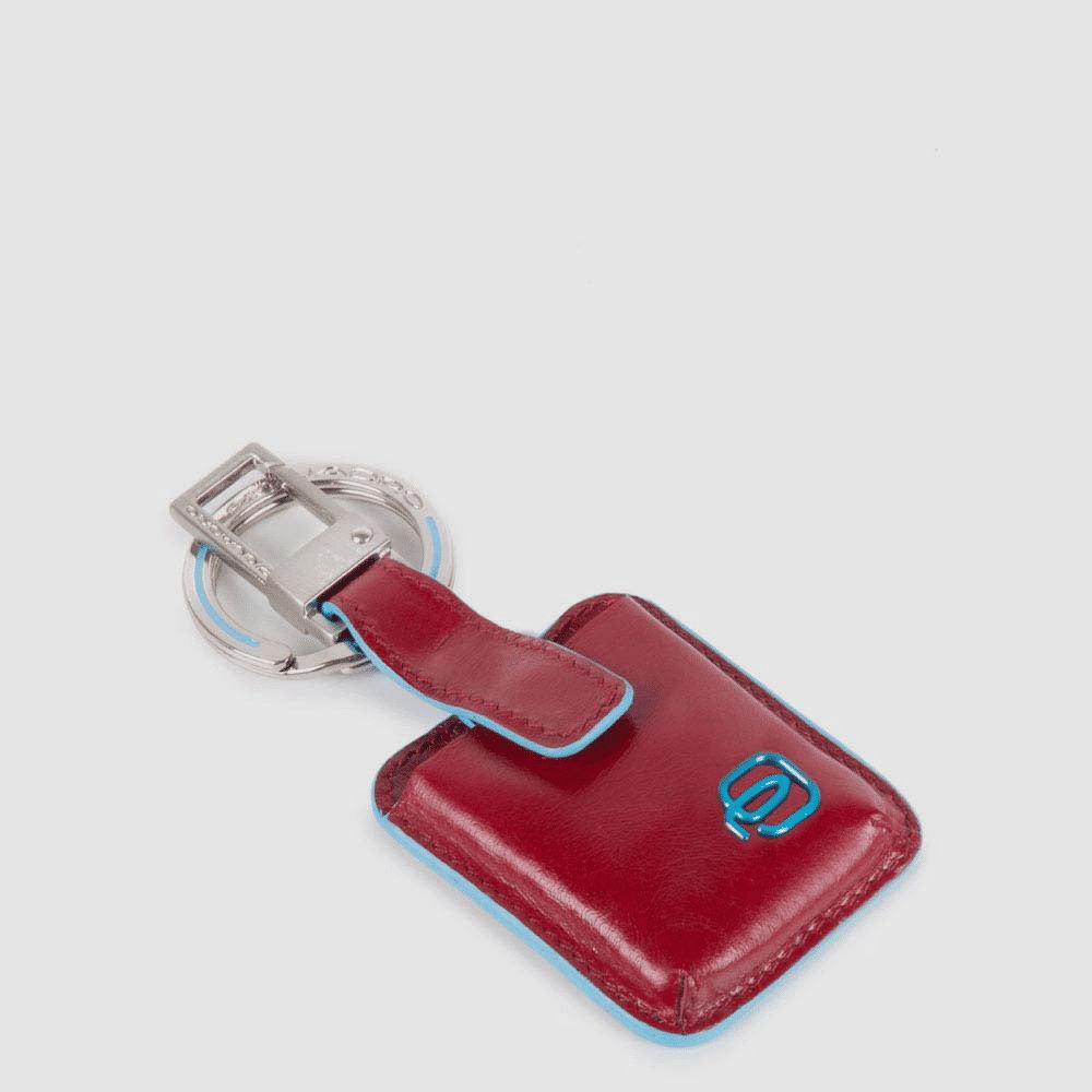PIQUADRO Moschettone portachiavi in pelle con CONNEQU<BR/> Rosso 