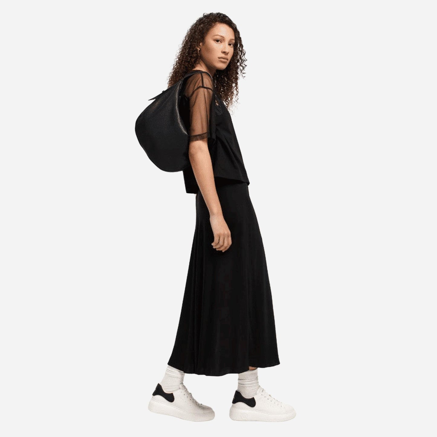 ARMANI EXCHANGE Borsa hobo a spalla media BLACK 