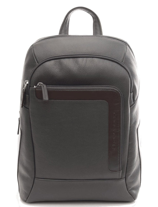 PIQUADRO Zaino medio in pelle Blu/marrone 