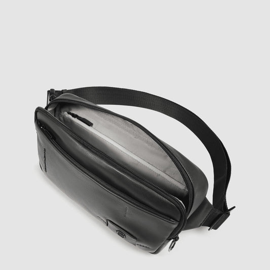 PIQUADRO Marsupio uomo in pelle Nero 