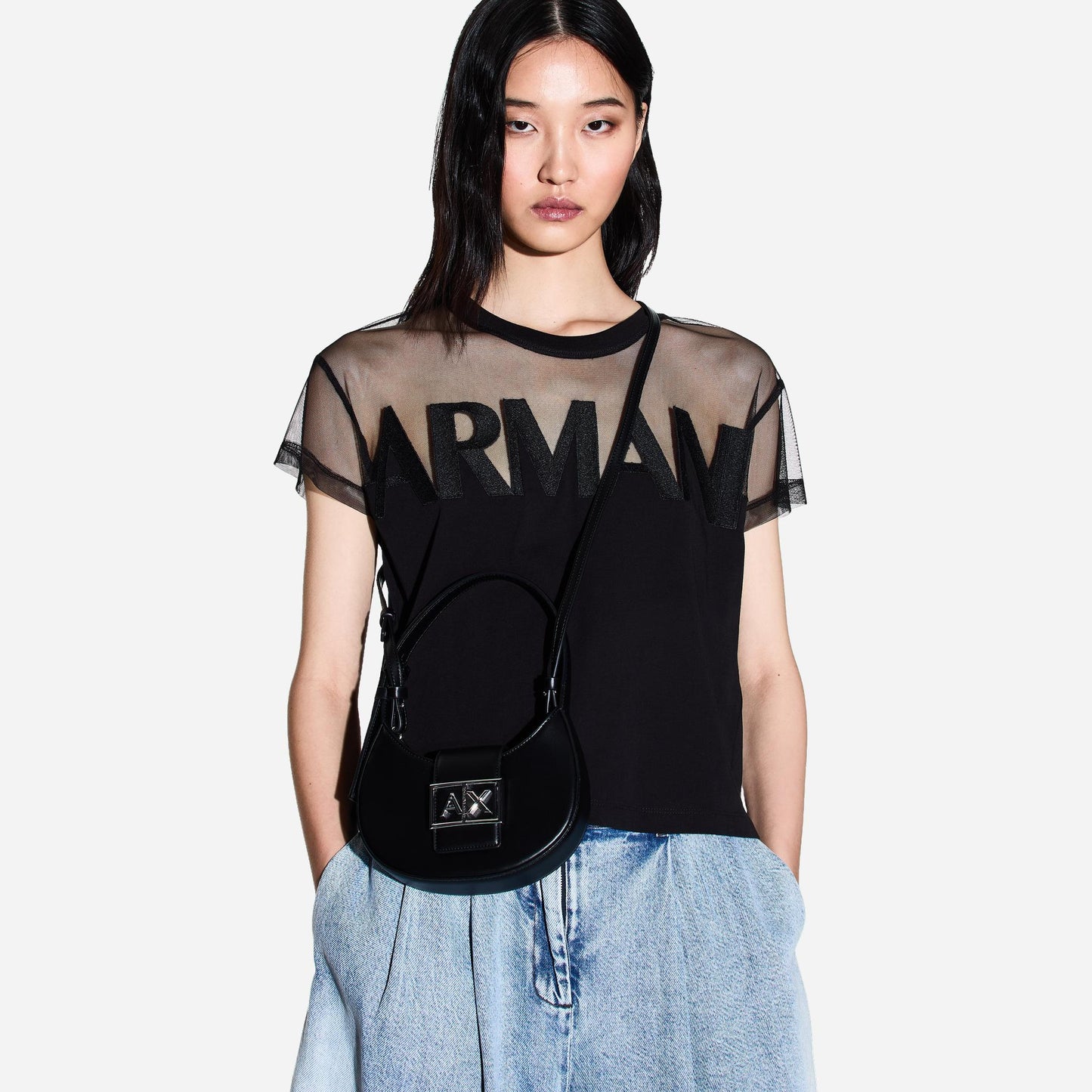 ARMANI EXCHANGE Mini borsa piccola a spalla BLACK 