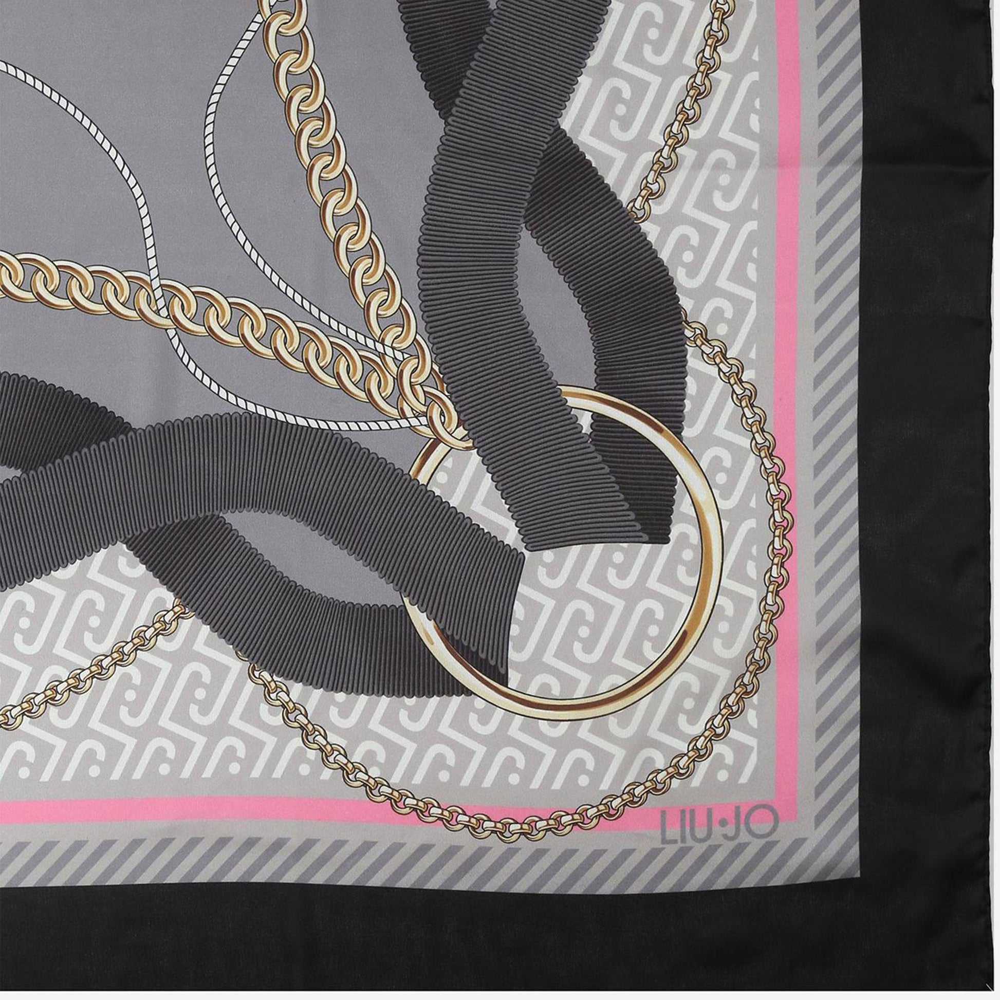 LIU JO Foulard con nastri BLACK 