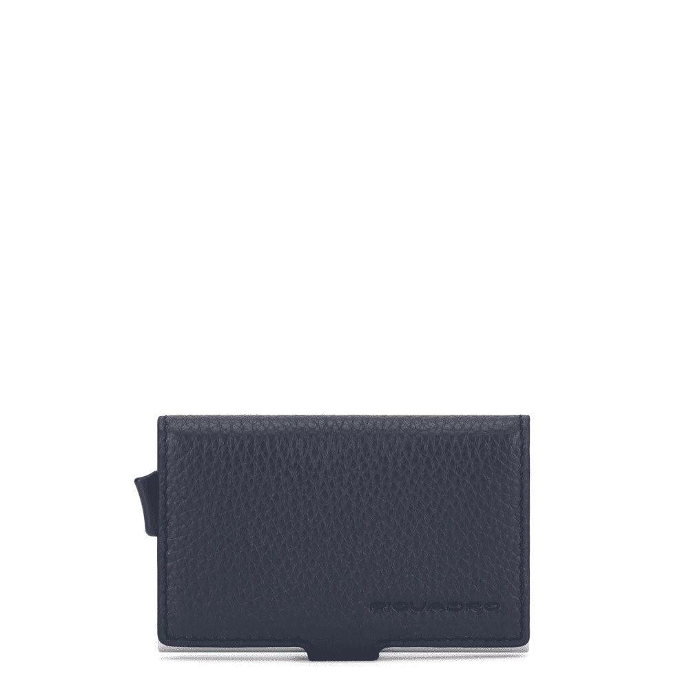 PIQUADRO Portacarte di credito in metallo Blu 