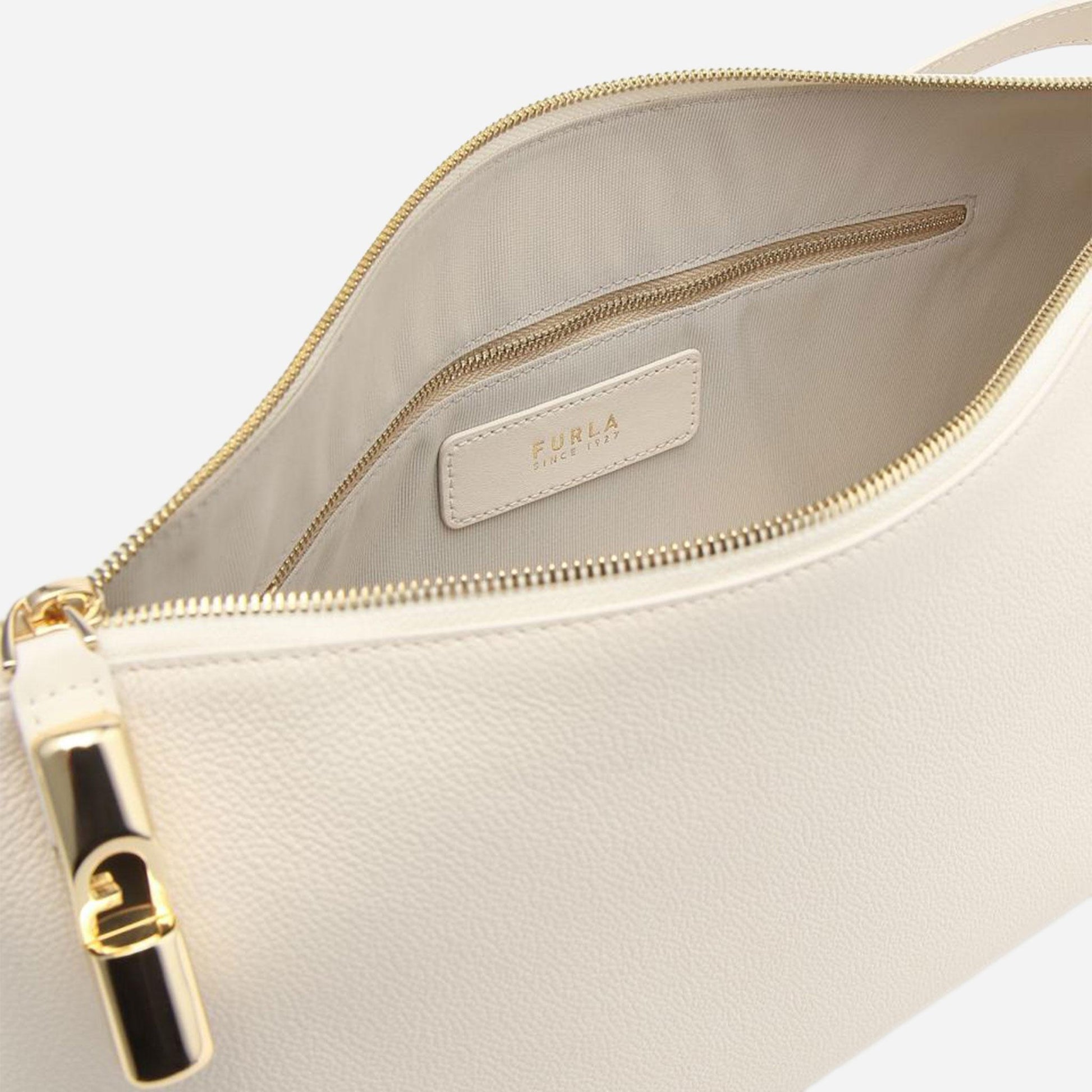 FURLA Furla Debby Borsa A Spalla Large Panna 