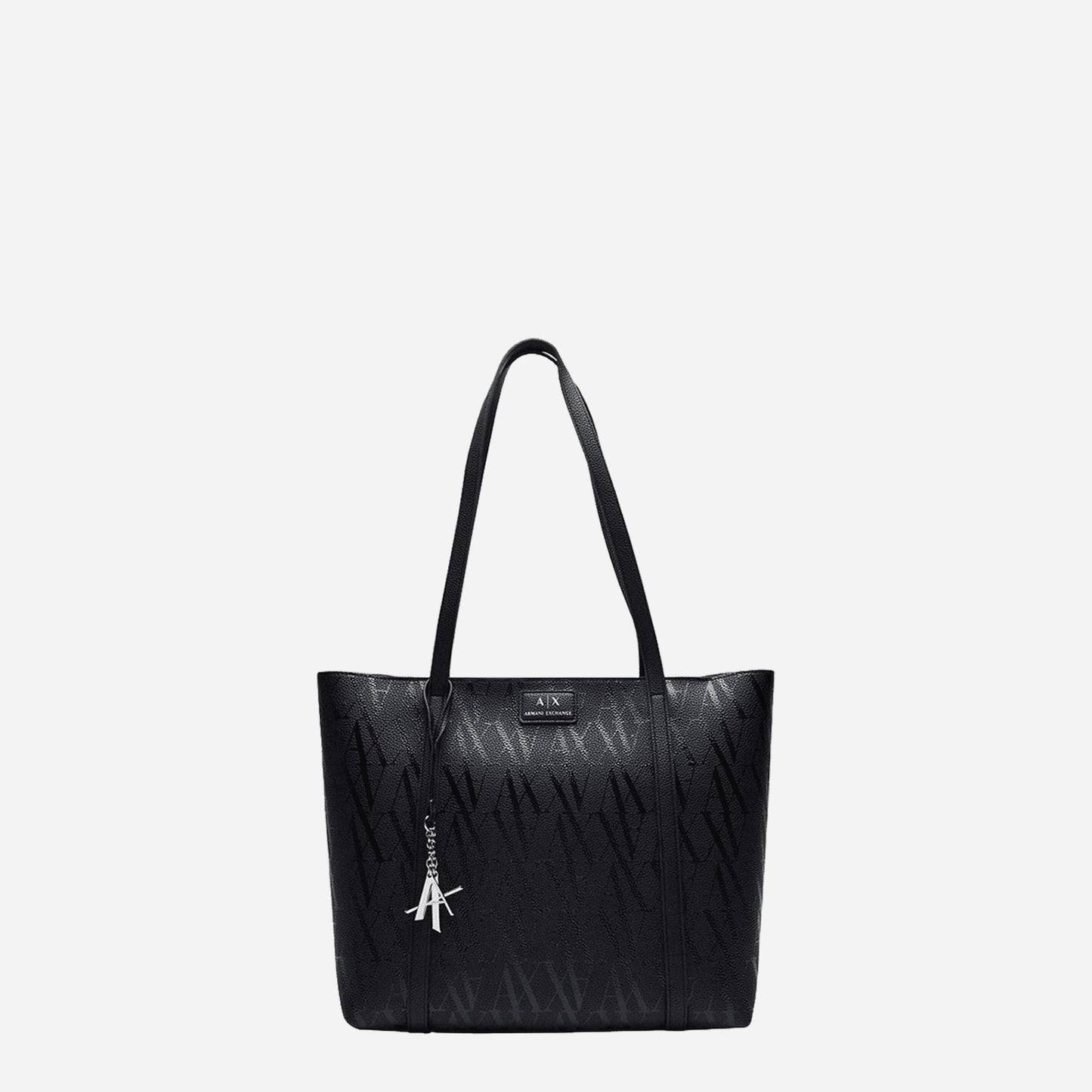 ARMANI EXCHANGE Borsa a mano in pelle BLACK/BLACK 
