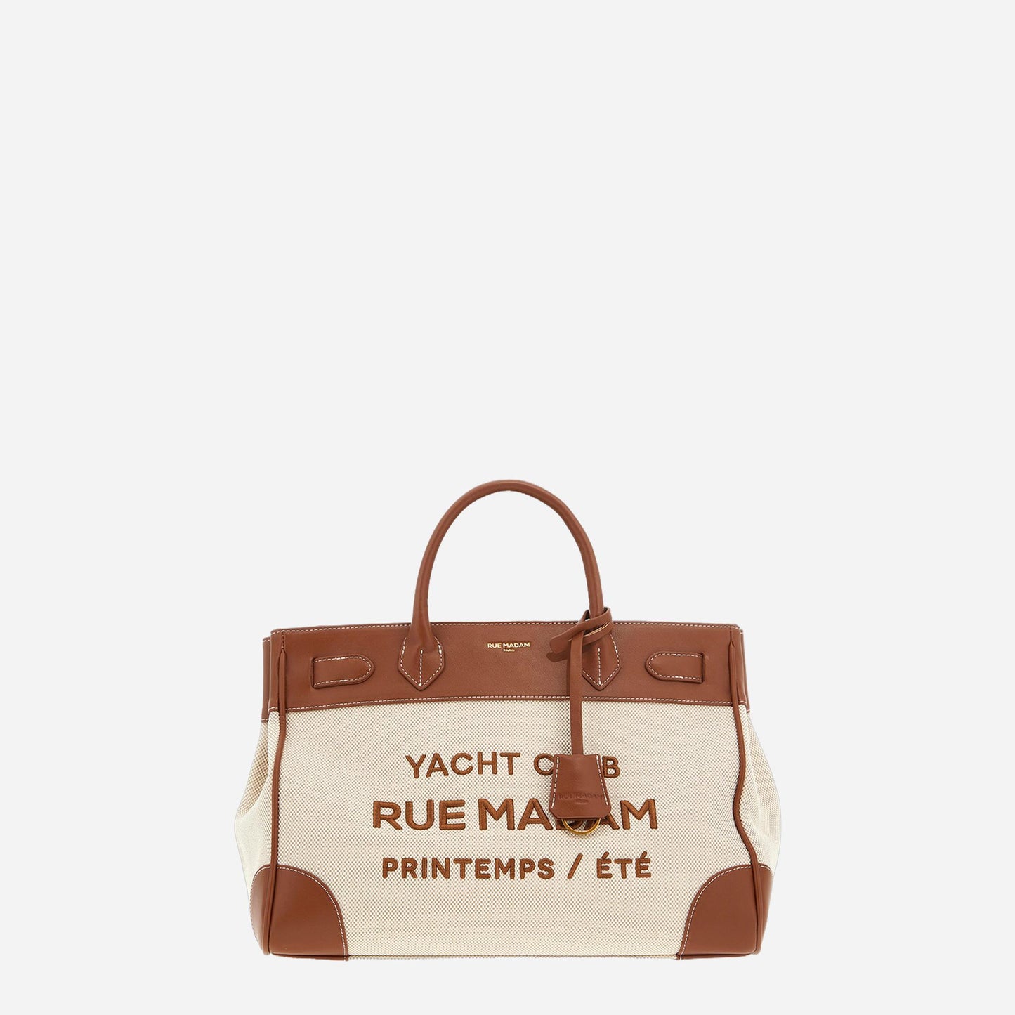 RUE MADAM RIVIERA TOTE CANVAS BROWN 