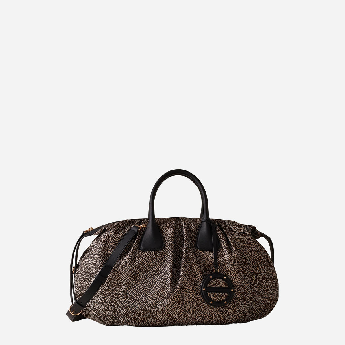 borbonese VIS A VIS BAULETTO LARGE OP NATURALE/NERO 