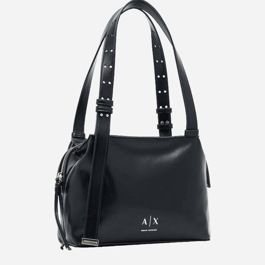 ARMANI EXCHANGE Borsa a spalla ecopelle BLACK 