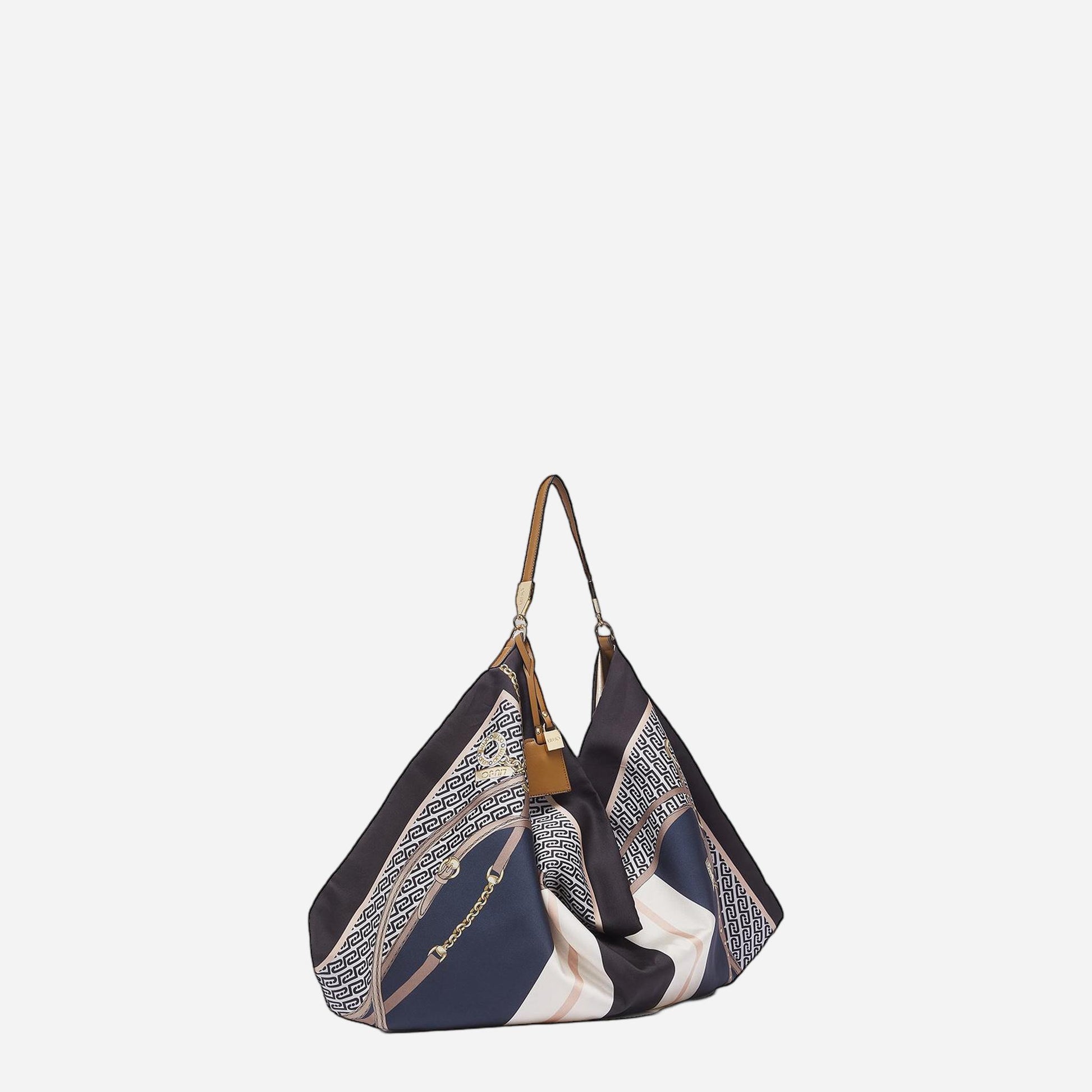 LIU JO Borsa foulard media St.metall.nero 