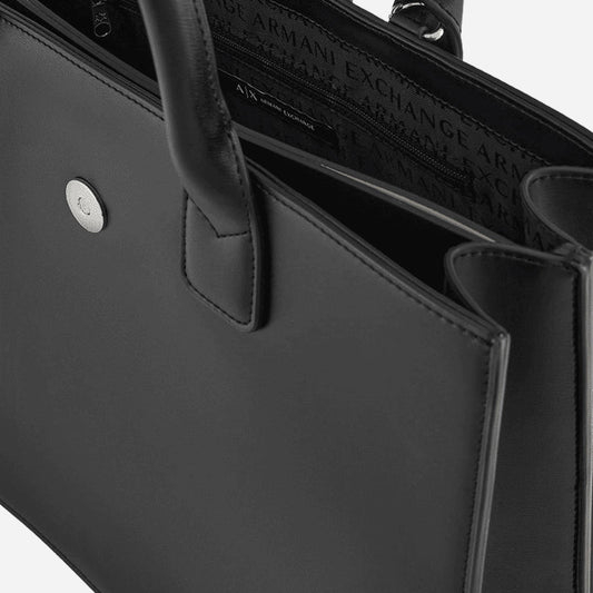 ARMANI EXCHANGE Jodie Tote Borsa a spalla con tracolla regolabile BLACK 