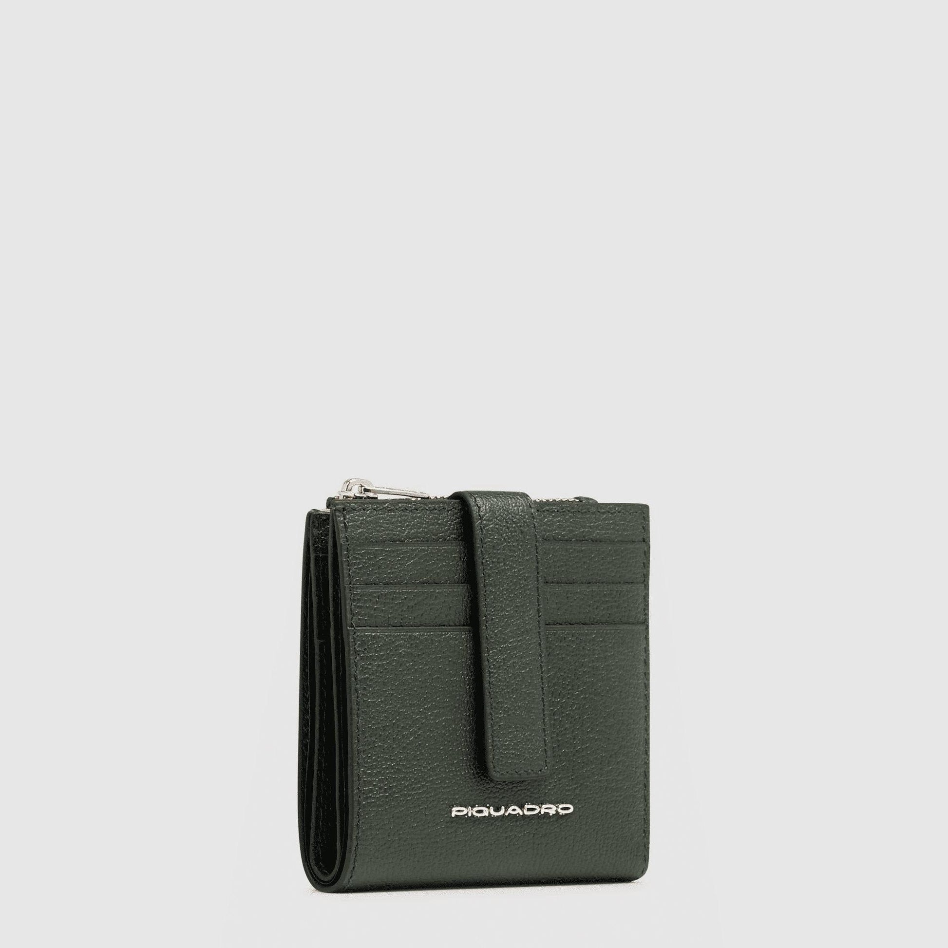 PIQUADRO Portacarte di credito donna in pelle Verde 