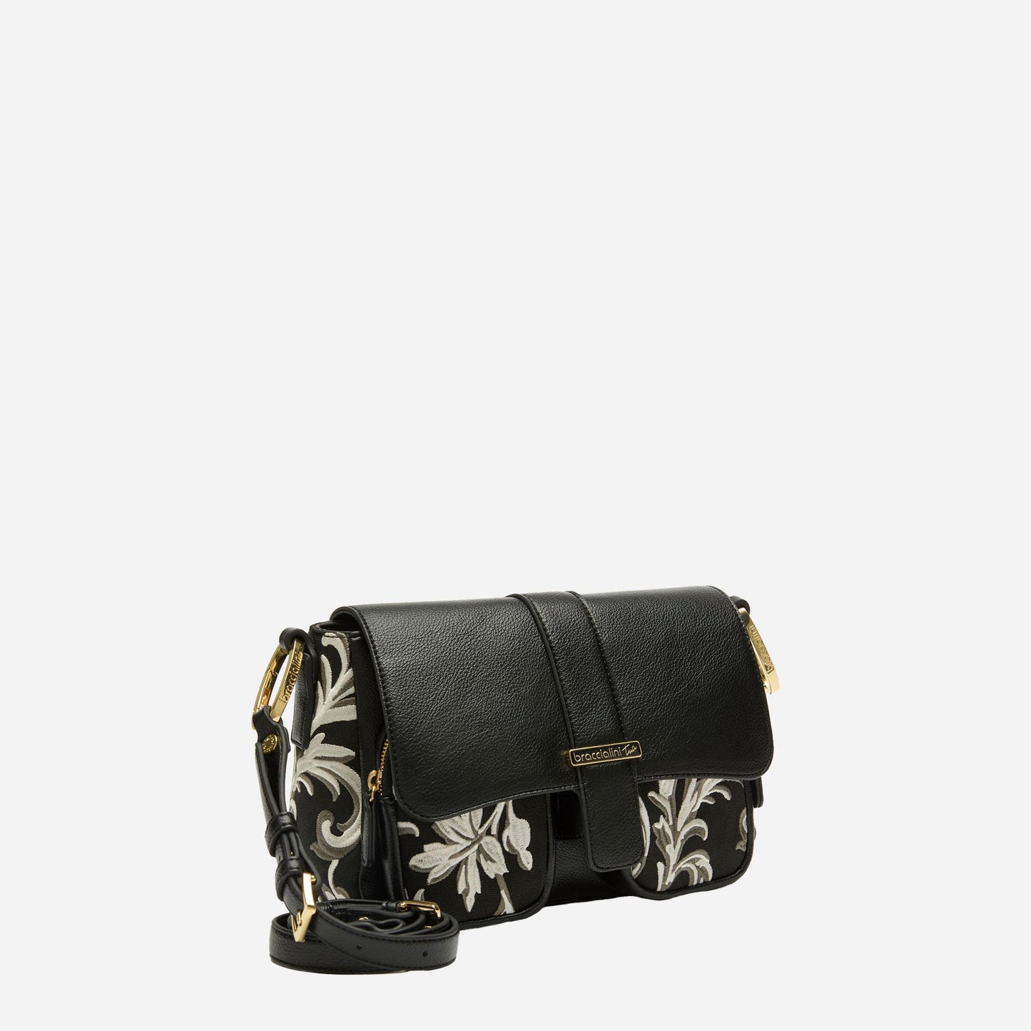Braccialini BORSA BRACCIALINI JINNY TESSUTO/POLISYNT RAMAGE NERO 