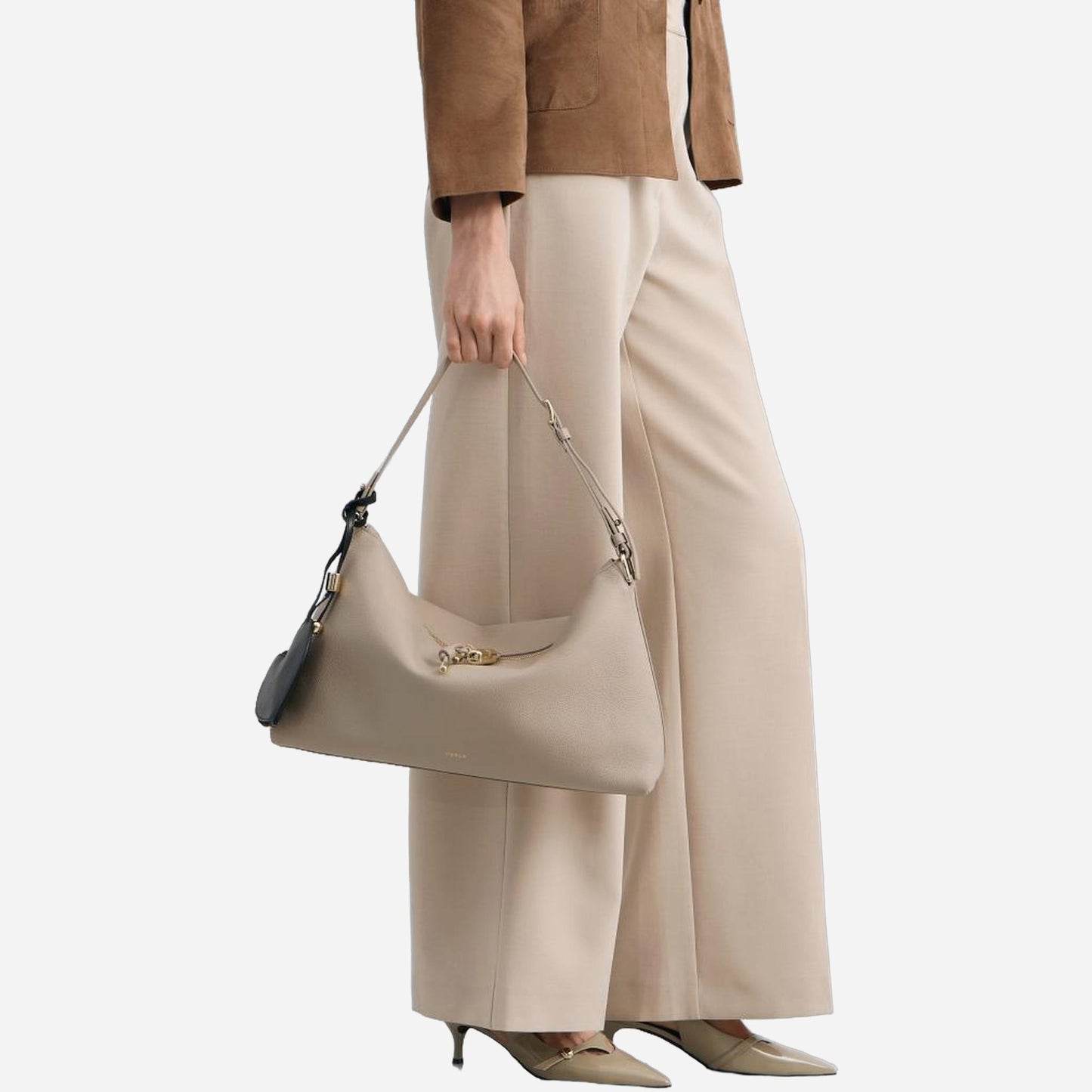FURLA Furla Debby Borsa A Spalla Large LINEN 