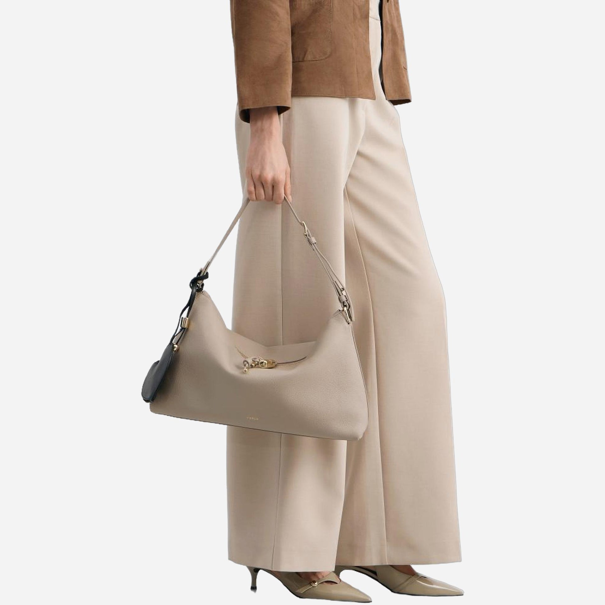 FURLA Furla Debby Borsa A Spalla Large LINEN 