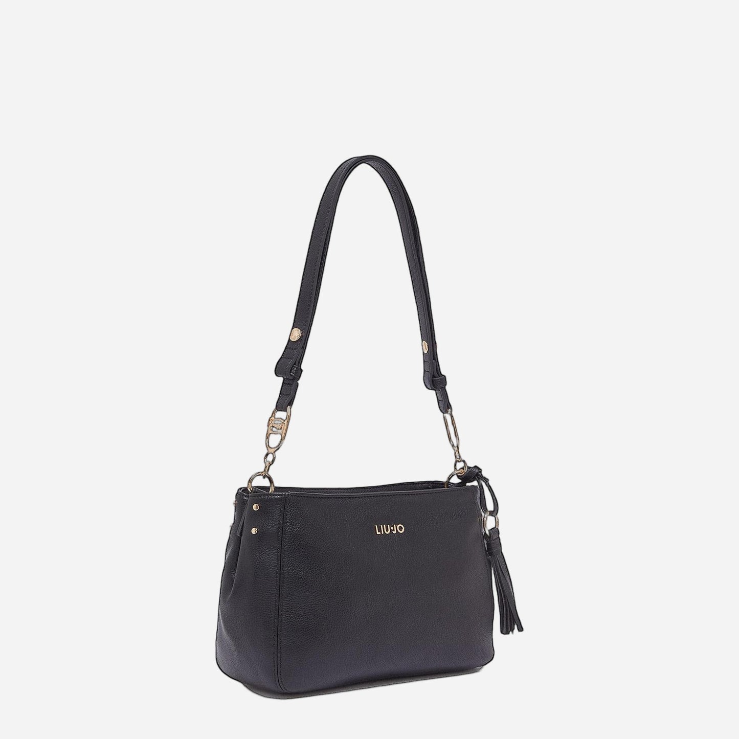LIU JO Borsa media con charm BLACK 