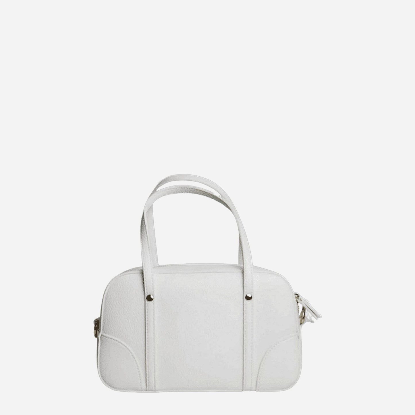 ARMANI EXCHANGE Borsa a mano piccola effetto pelle Off White 
