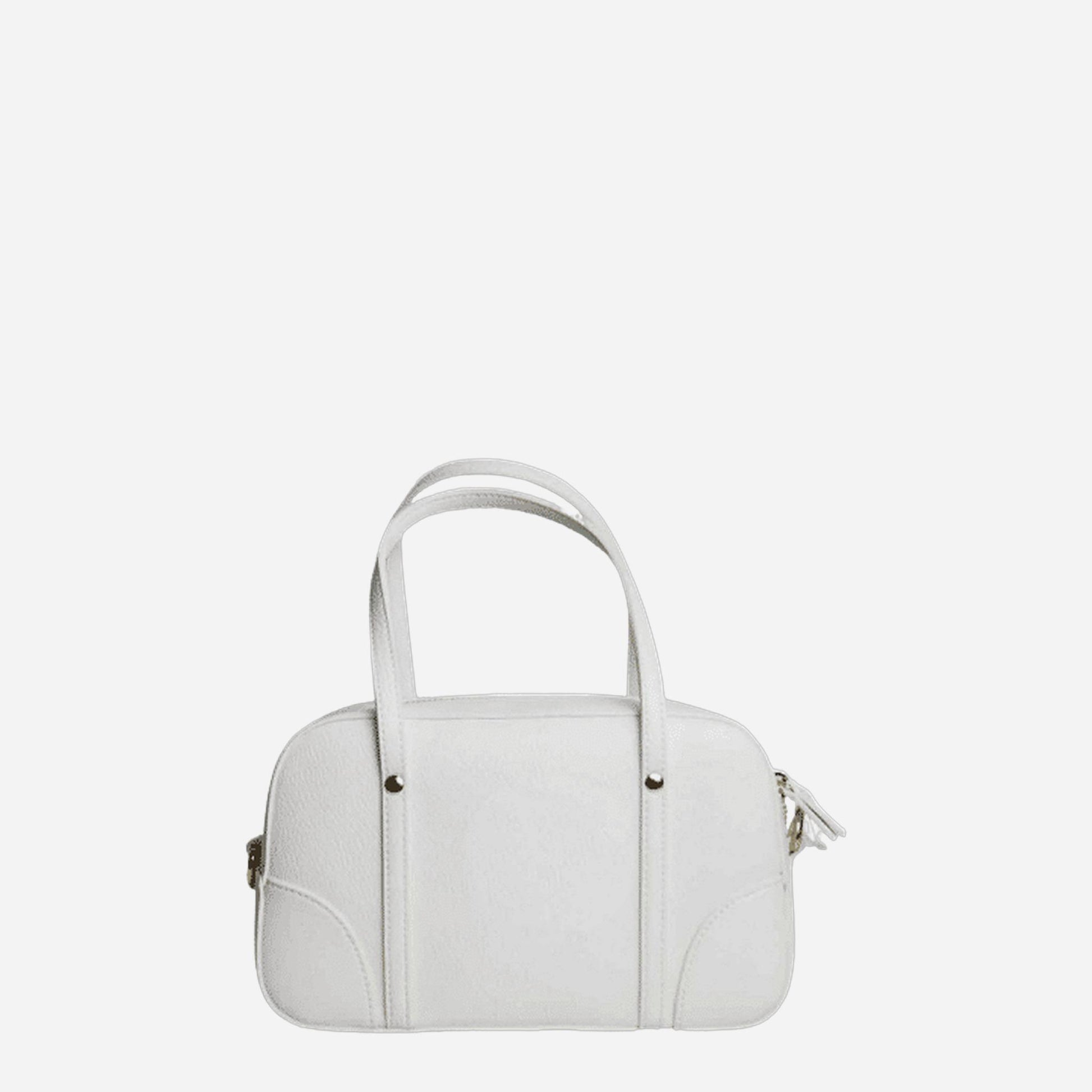 ARMANI EXCHANGE Borsa a mano piccola effetto pelle Off White 