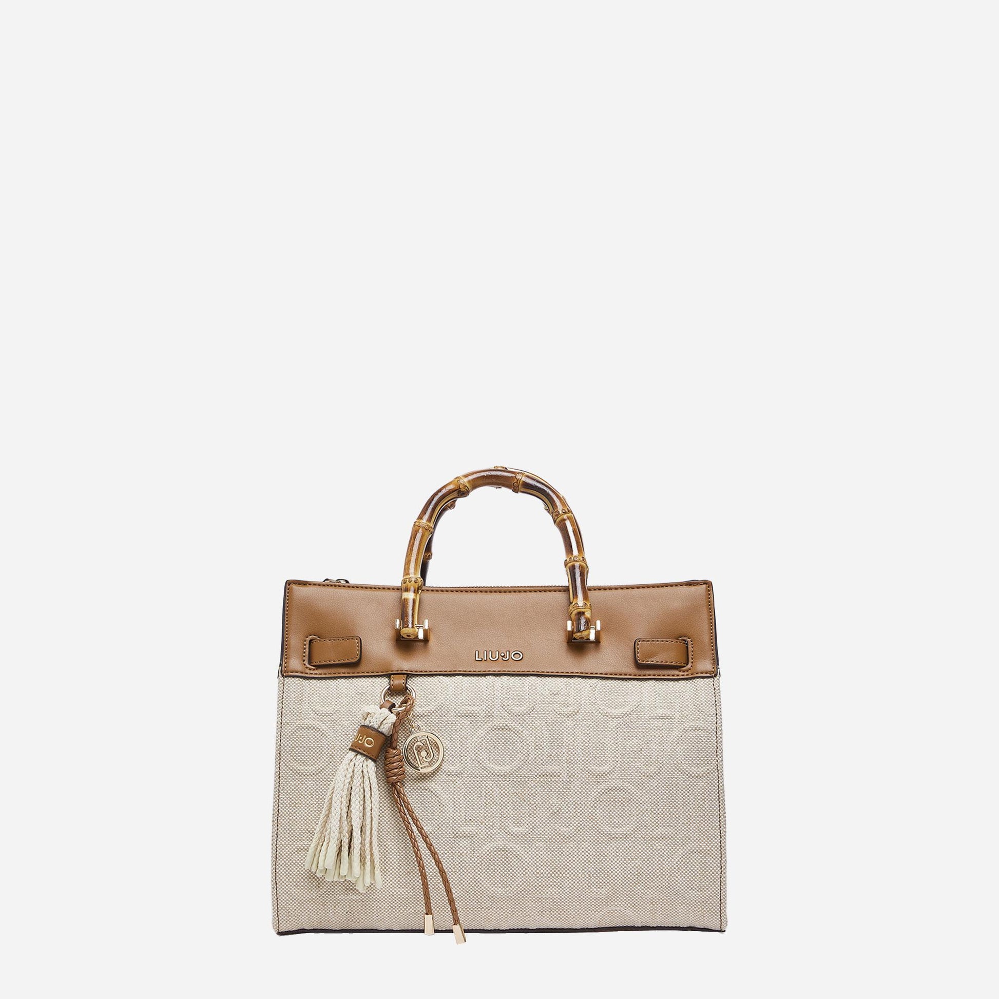 LIU JO Borsa media con charms Naturale 