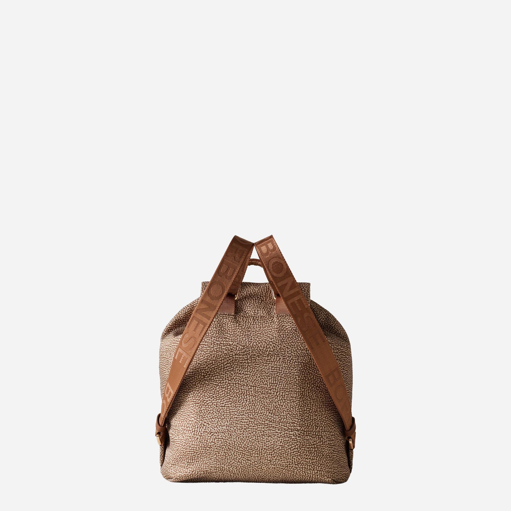 borbonese ZAINO ECO LINE MEDIUM Beige/marrone 