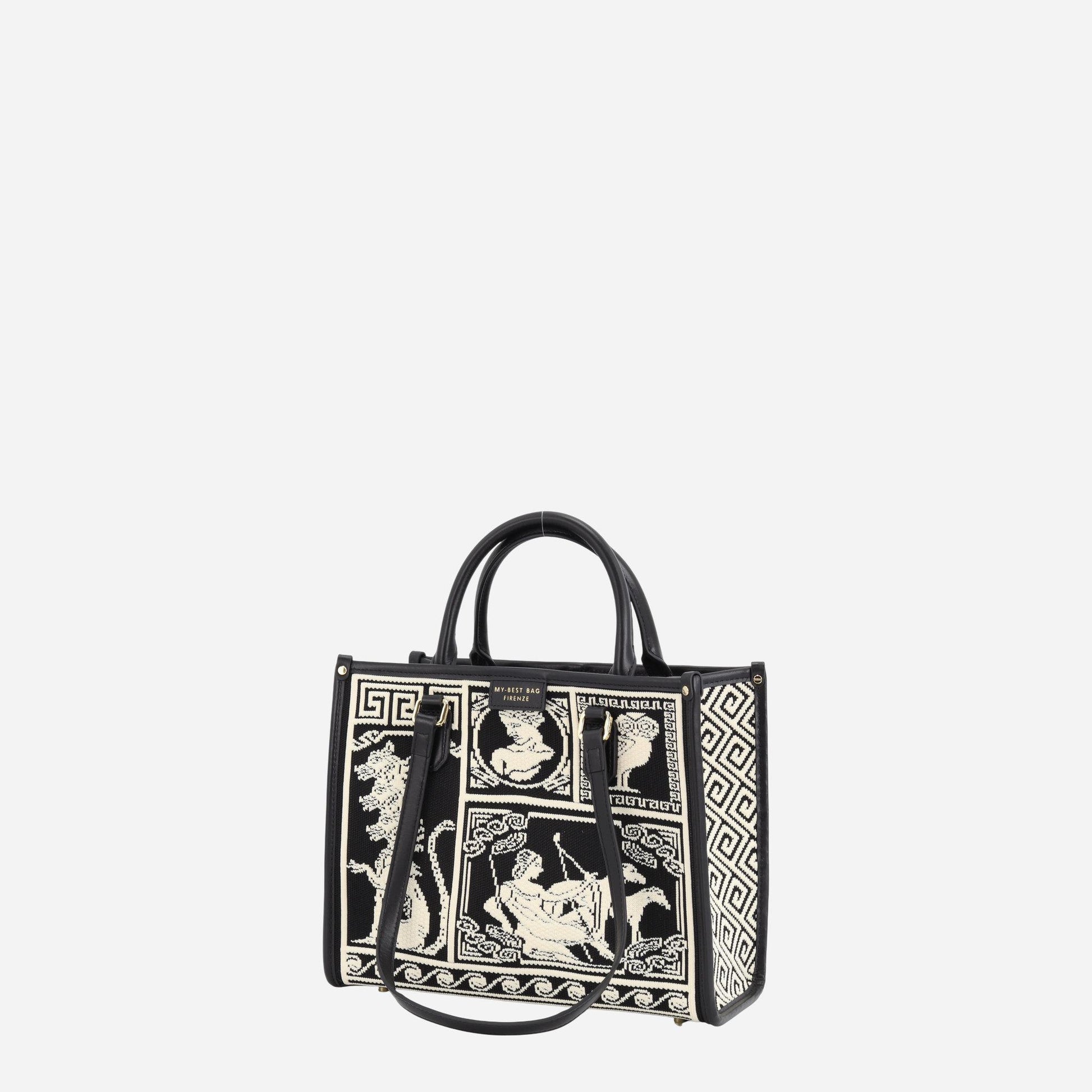 MY BEST BAG ATENA AGORÀ CLUTCH BLACK/WHITE 
