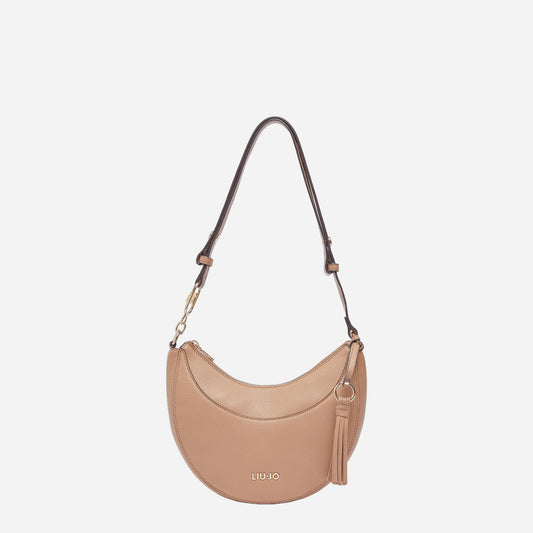 LIU JO Borsa hobo media con charm Cammello 