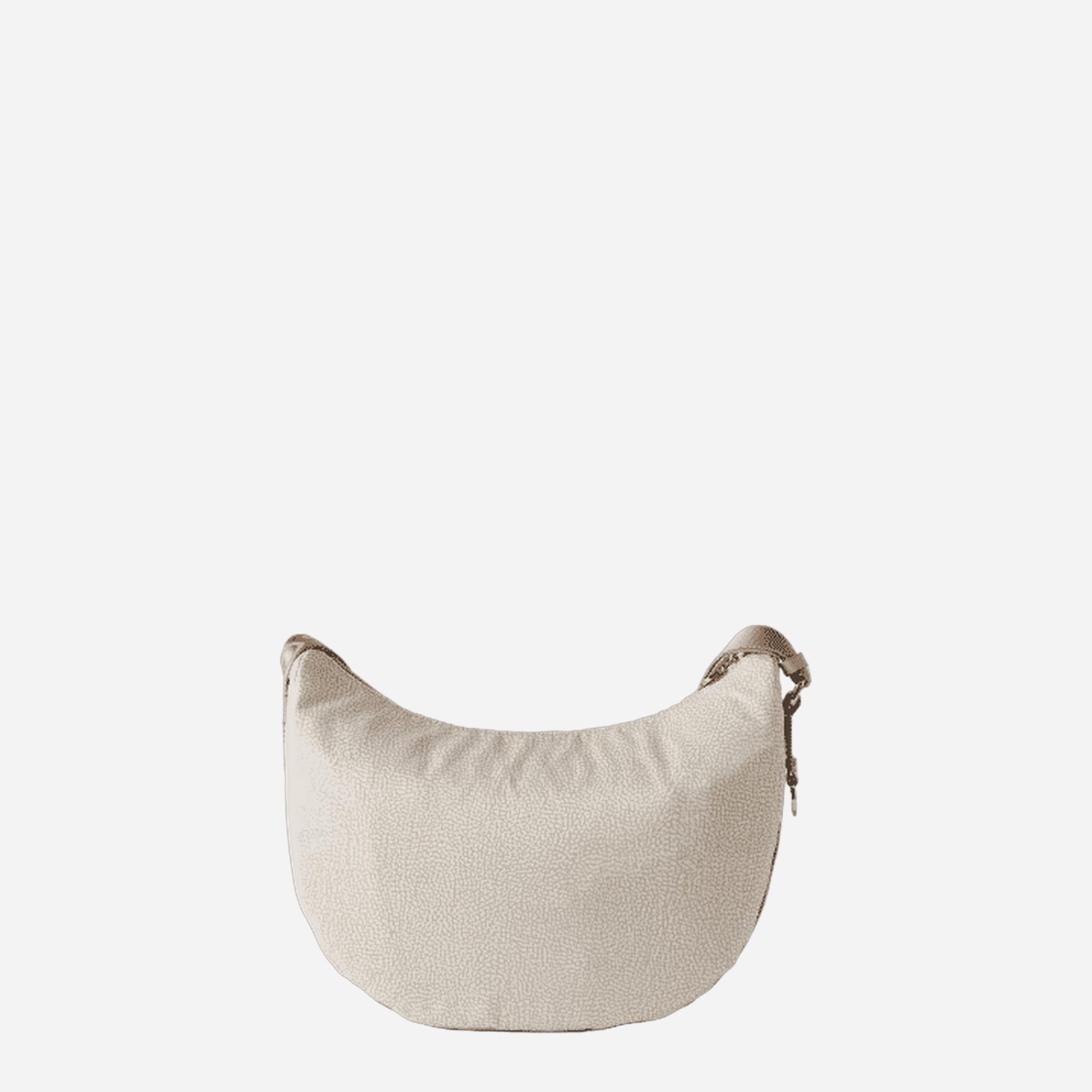 borbonese ECO LINE LUNA BAG MIDDLE WHITE COTTON 