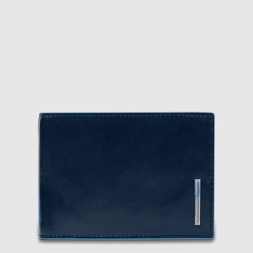 PIQUADRO Portafoglio uomo con porta documenti e porta monete BLU2 