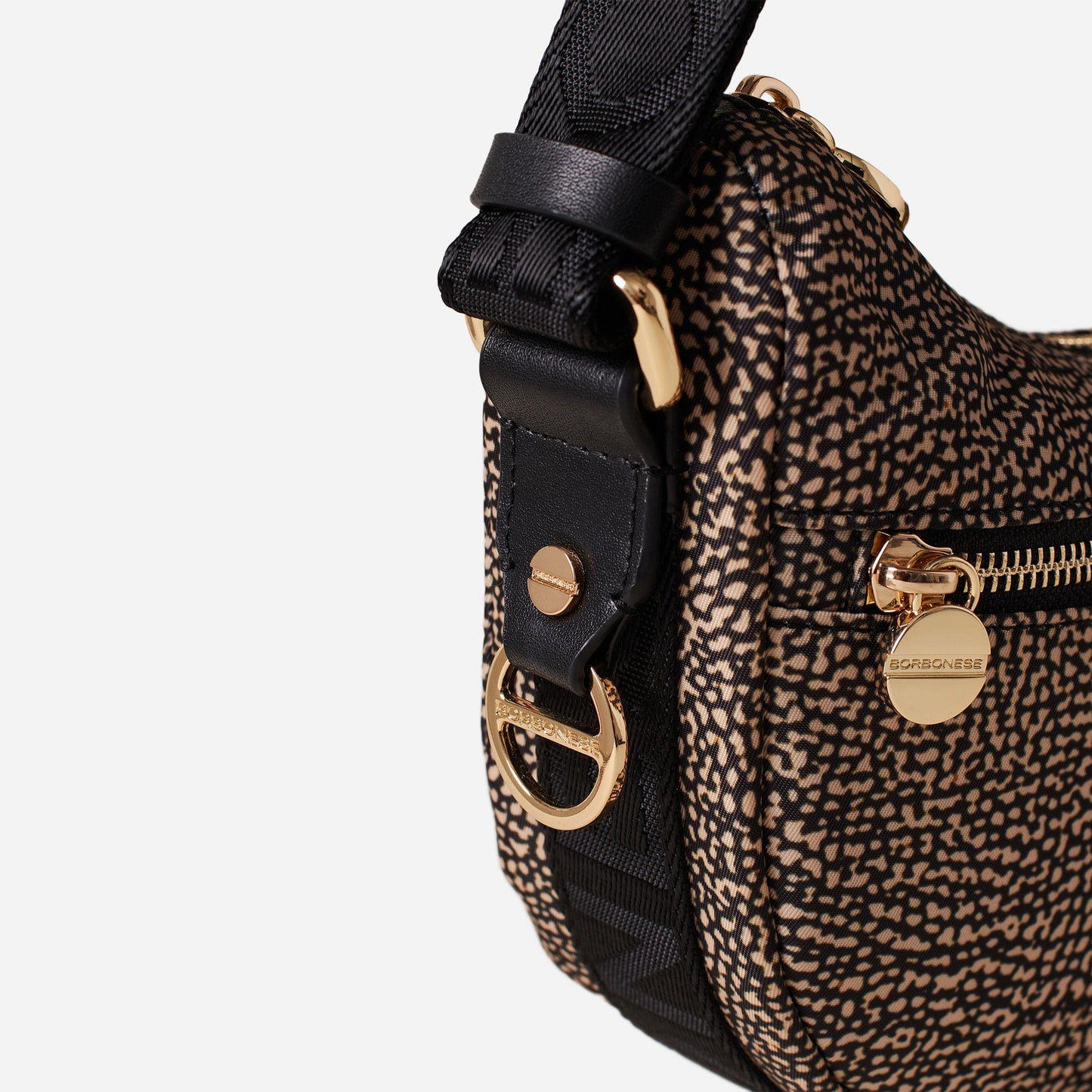 borbonese ECO LINE LUNA BAG MINI OP NATURALE/NERO 