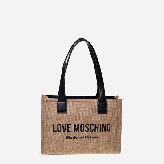 Love Moschino Moschino Shopper Canvas Nero/oro 