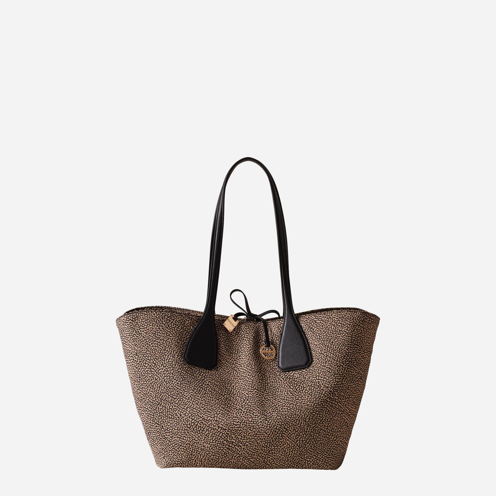 borbonese BORSA SHOPPING M. OP NATURALE/NERO 