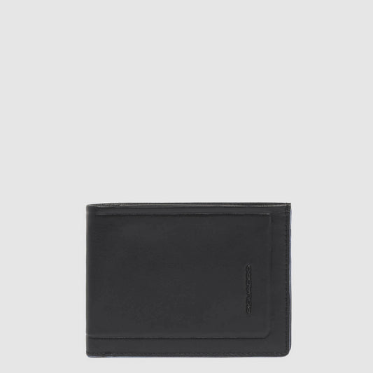 PIQUADRO Portafogli uomo in pelle con portamonete Nero 