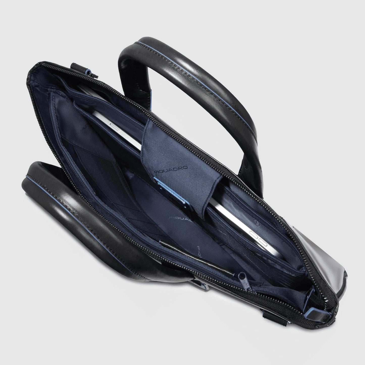PIQUADRO Borsa sottile porta pc e porta iPad® in pelle Nero 