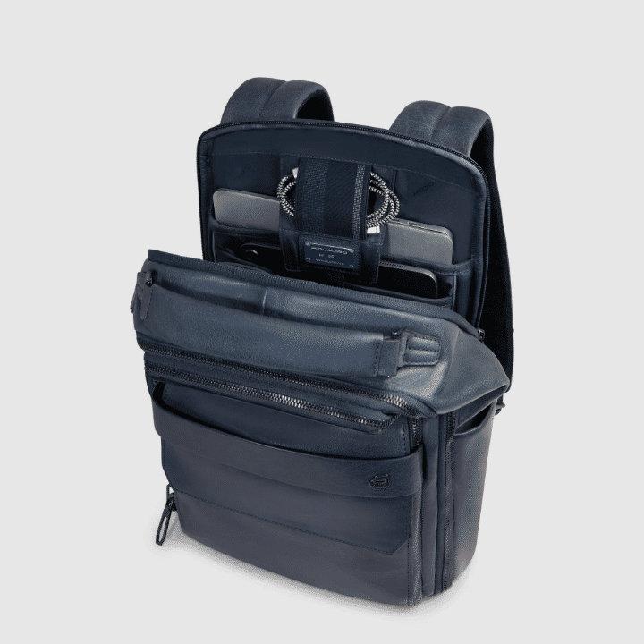 PIQUADRO Zaino porta PC 14'' in pelle Avio 