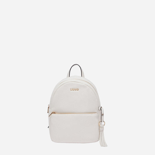 LIU JO Zaino medio con charm CREAM 