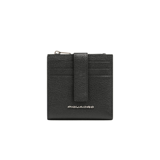 PIQUADRO Portacarte di credito donna in pelle Nero 