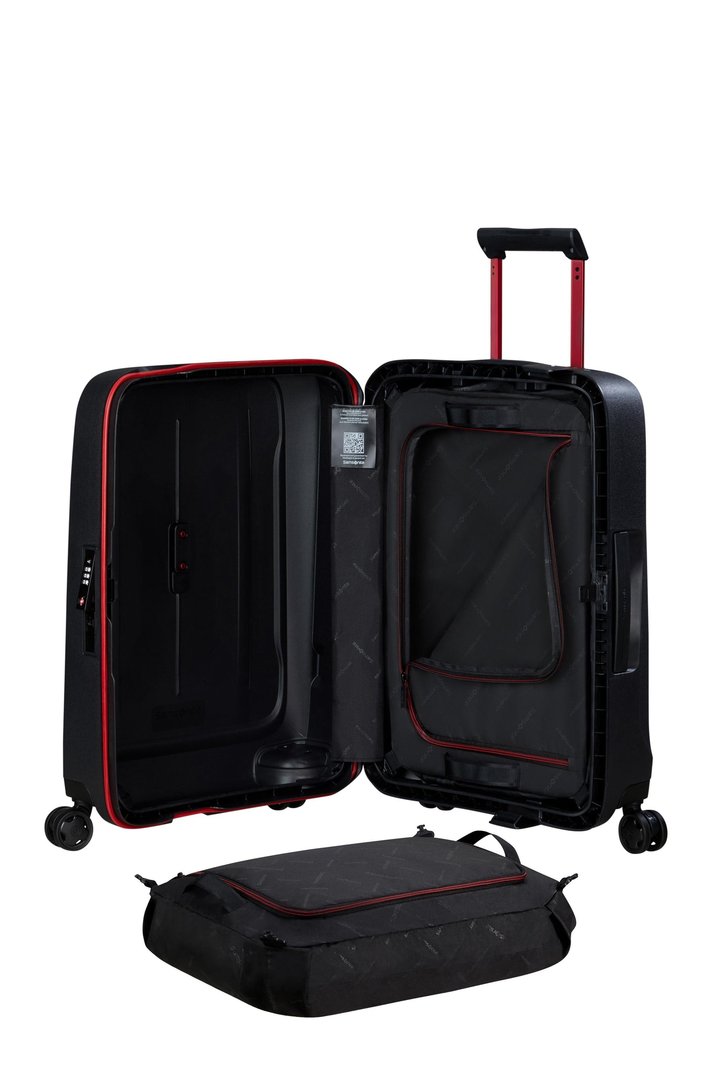 Samsonite ESSENS Trolley Cabina CHARCOAL/RED 