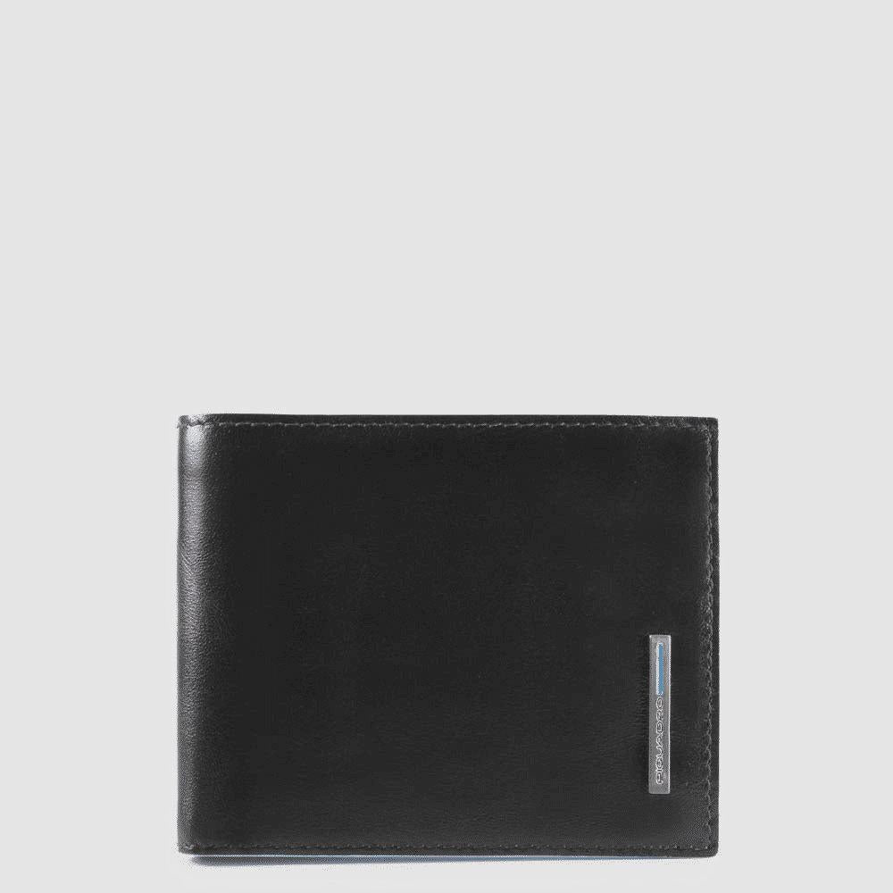 PIQUADRO Portafoglio uomo in pelle con porta monete Nero 