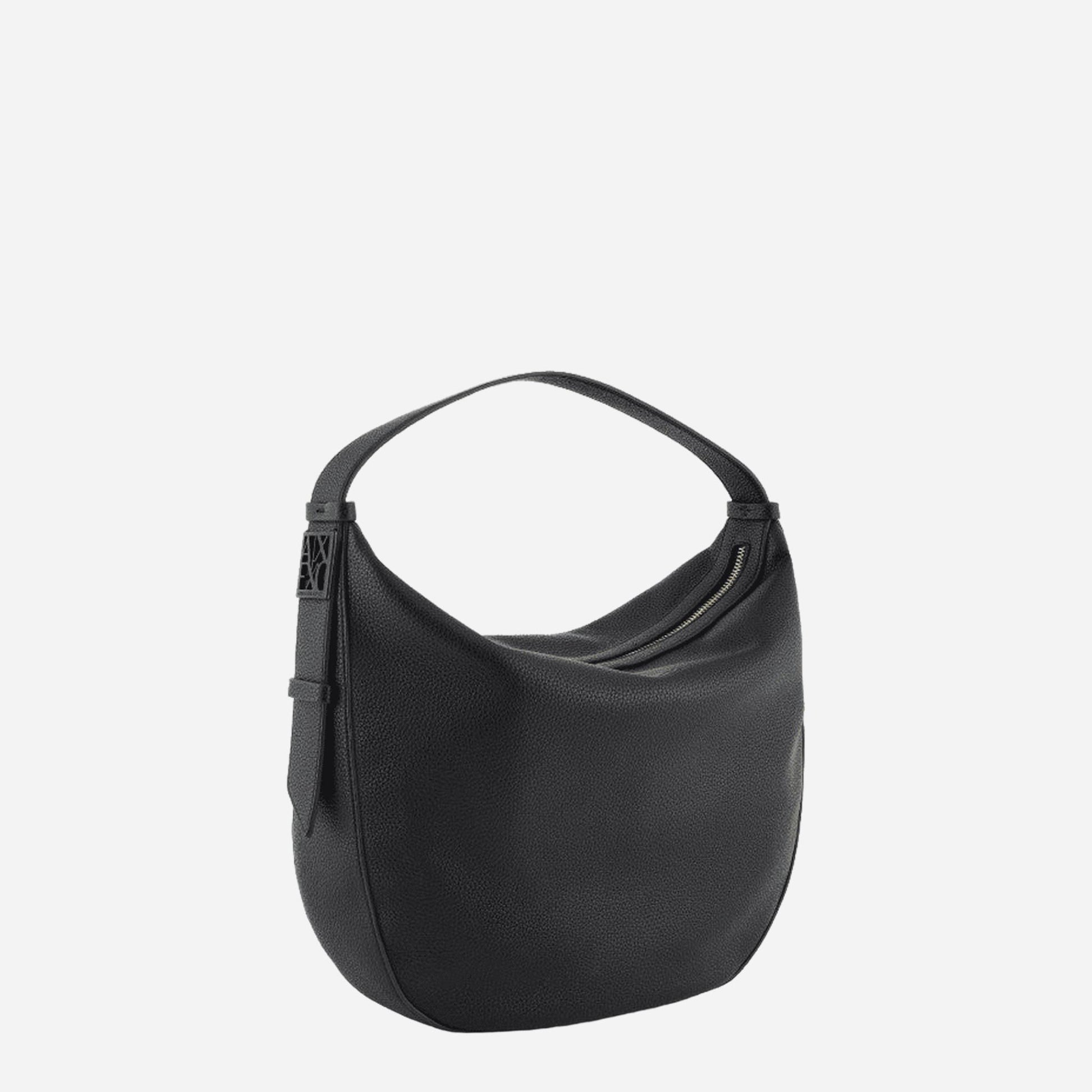 ARMANI EXCHANGE Borsa hobo a spalla media BLACK 