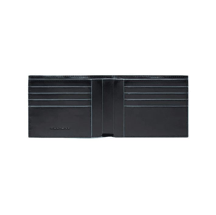 PIQUADRO Portafoglio uomo con due scomparti per baconote Nero 